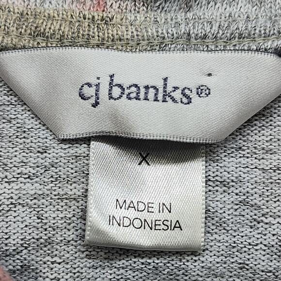 CJ Banks Sweater Womens X Multicolor Floral Watercolor Cowl Neck Pullover Casual - Picture 3 of 9